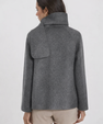 Coat with scarf pattern