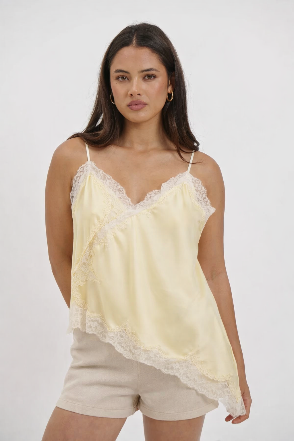 Asymmetric lace dress