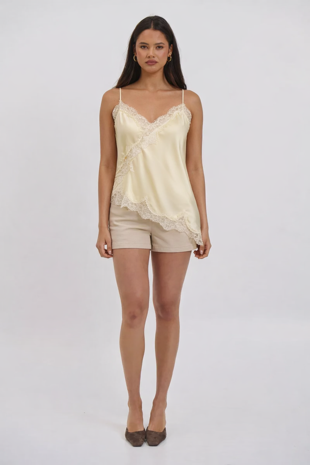 Asymmetric lace dress