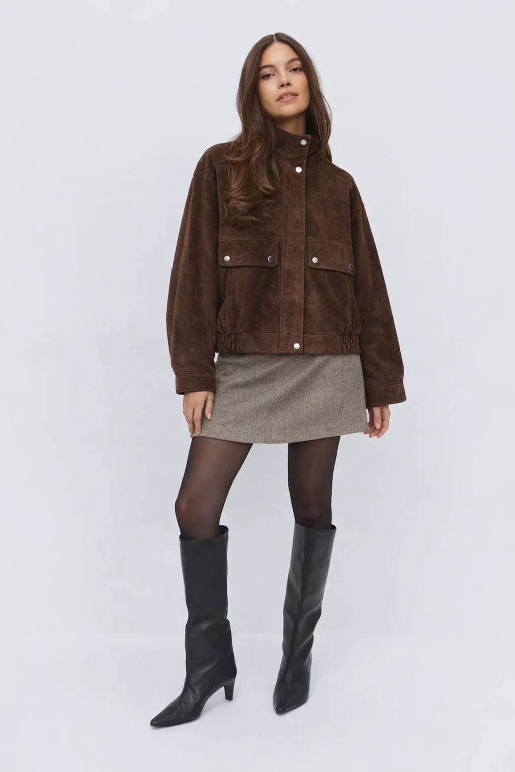 Suede Bomber Jacket