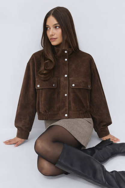Suede Bomber Jacket