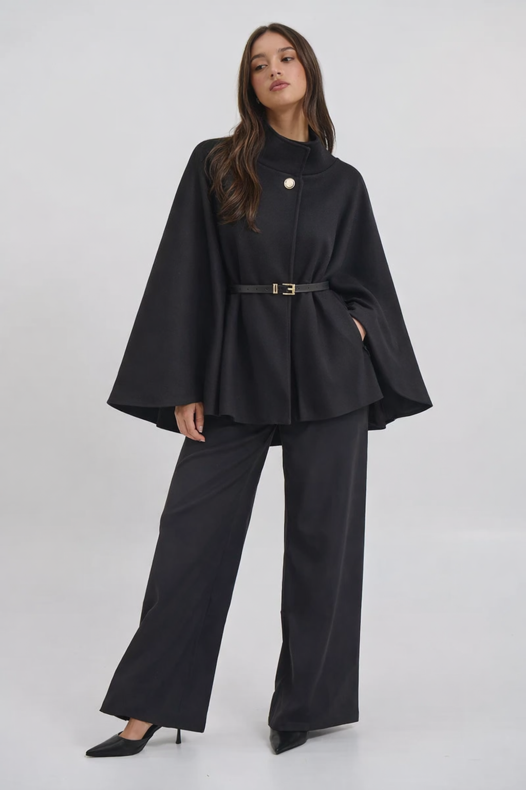 Belted Cape Poncho