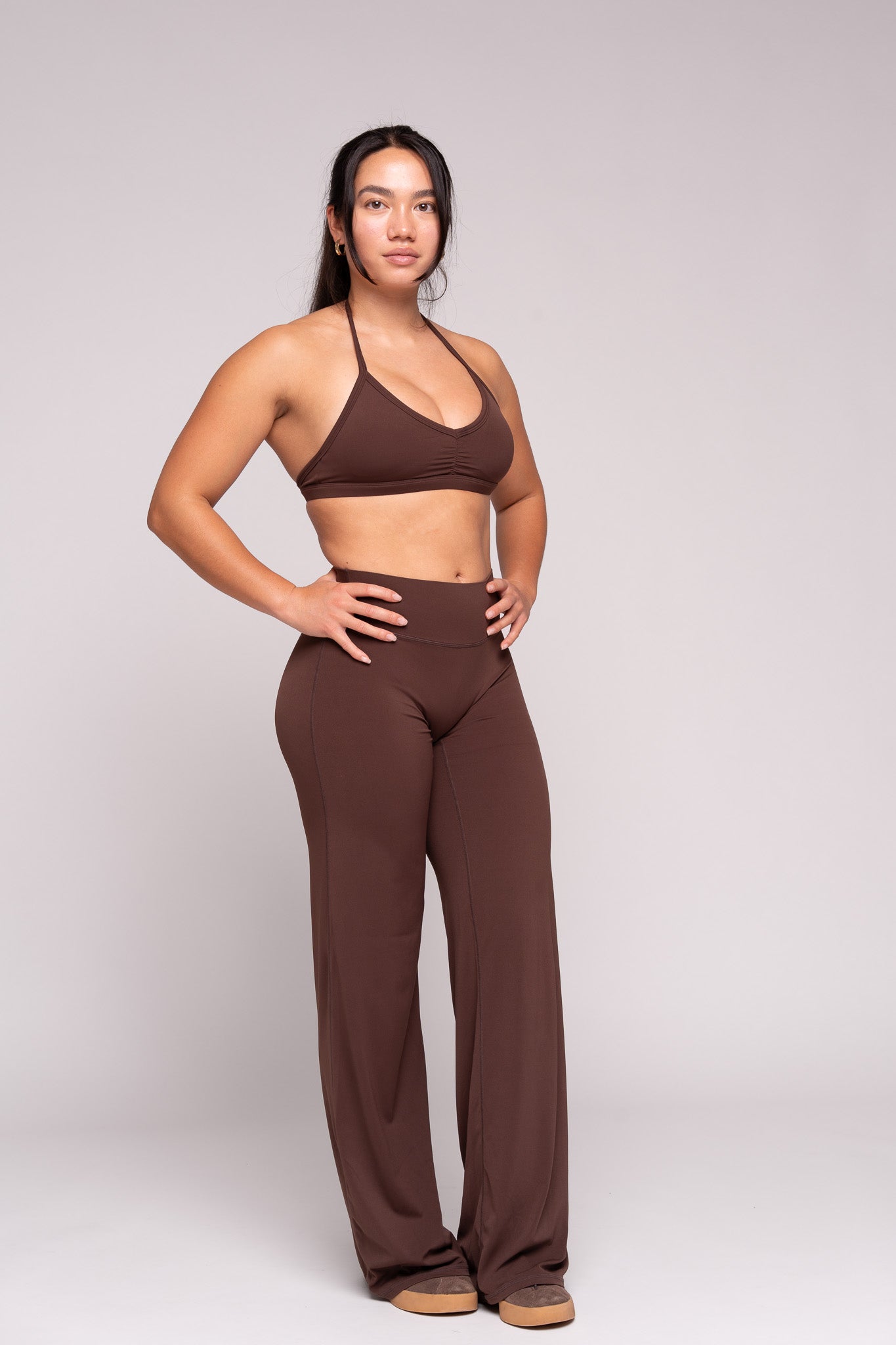 Ease x Amalie Vad - Straight Leg Pants (Coffee Brown)