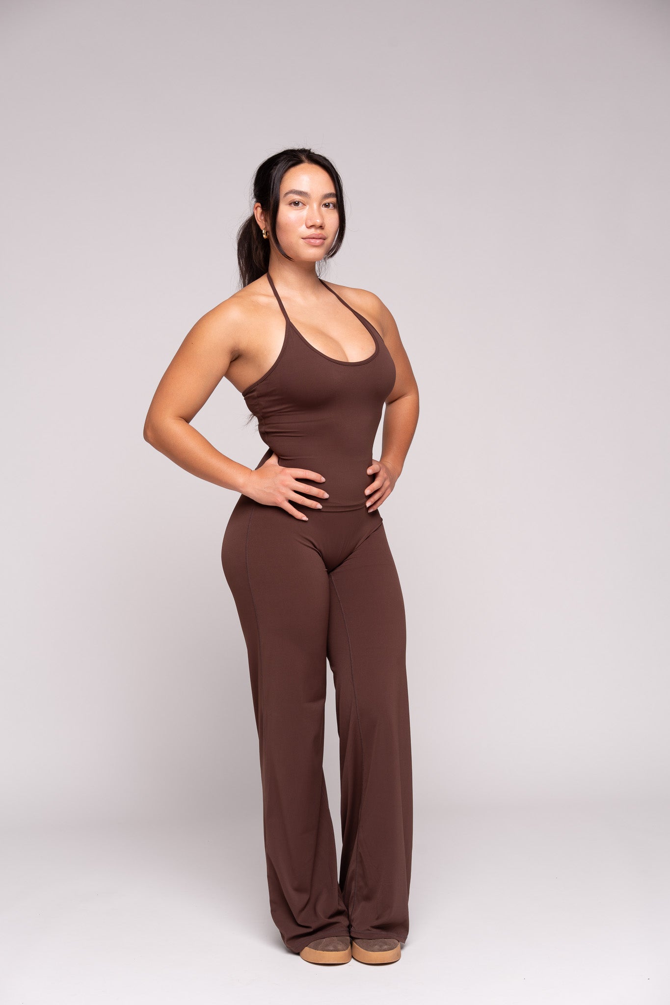 Ease x Amalie Vad - Straight Leg Pants (Coffee Brown)