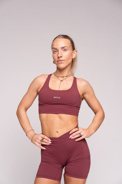 Thrive V-Cut Shorts (Bordeaux)