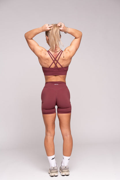 Thrive V-Cut Shorts (Bordeaux)