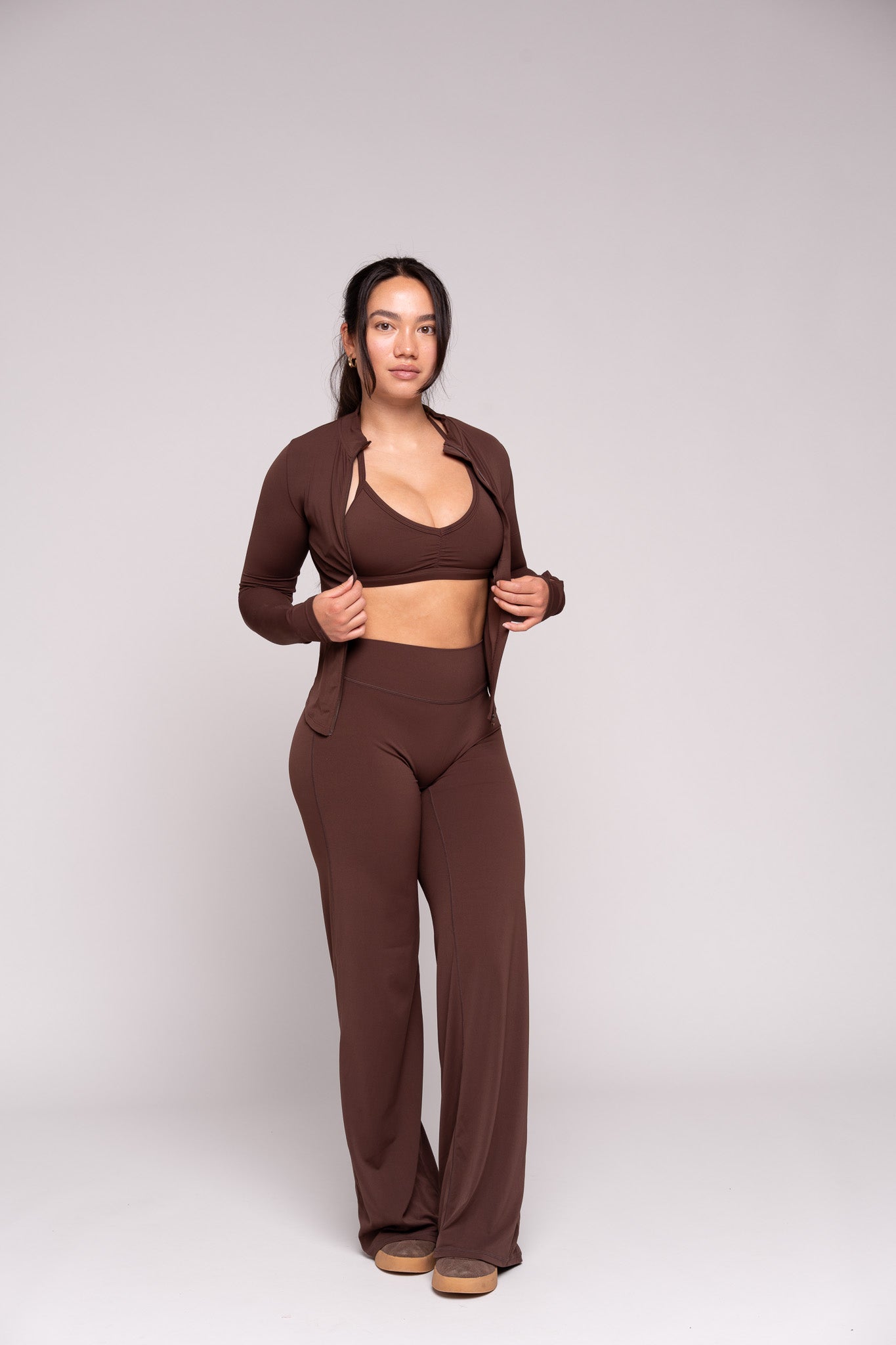 Ease x Amalie Vad - Straight Leg Pants (Coffee Brown)