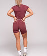 Thrive V-Cut Shorts (Bordeaux)