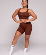 Thrive V-Cut Shorts (Brown)