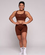 Thrive V-Cut Shorts (Brown)