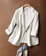 Emie Daly Chic Minimalist Linen Blazer
