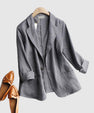Emie Daly Chic Minimalist Linen Blazer