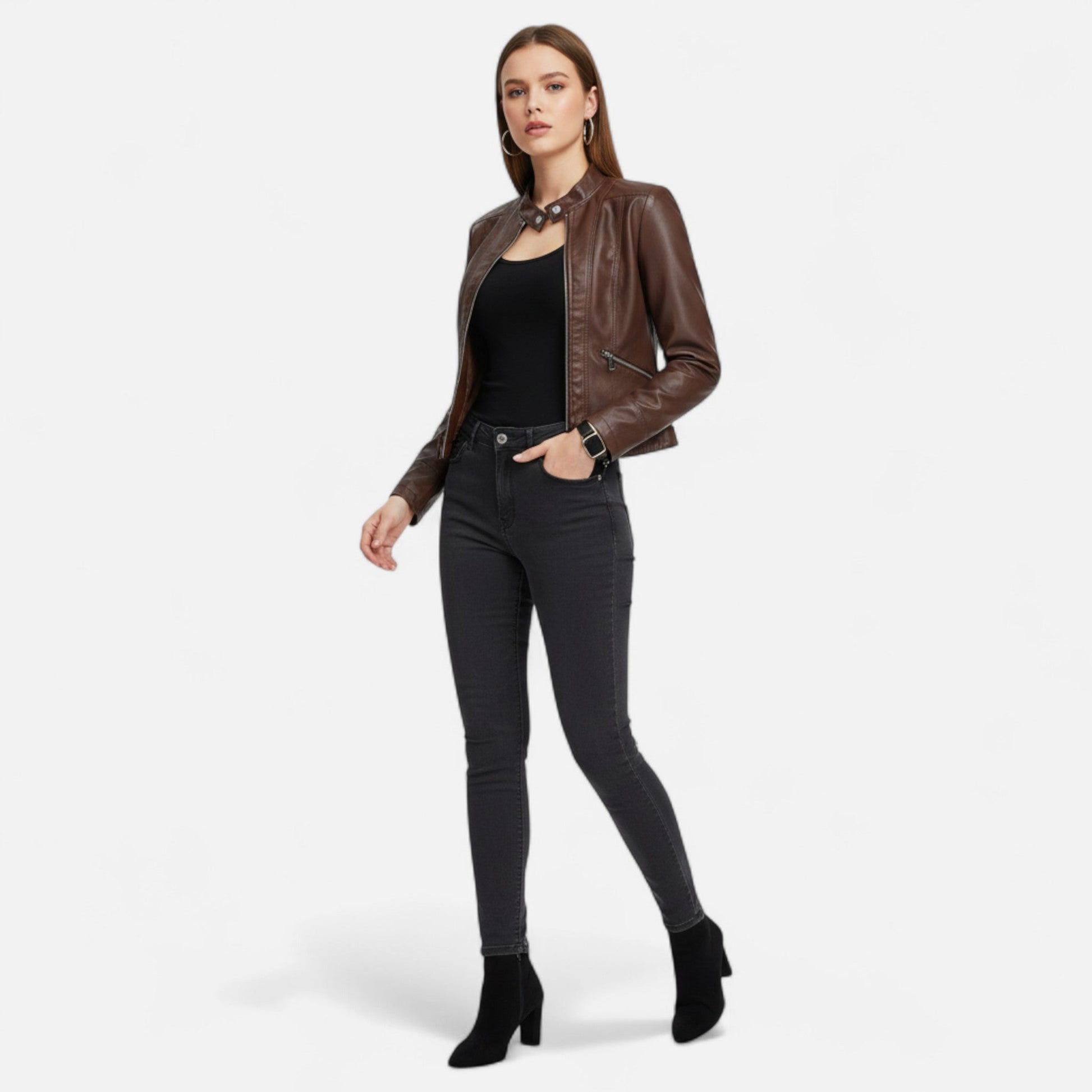 Elegant Women's Jacket in Premium Leather