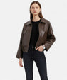 Belted Leather Jacket for Women