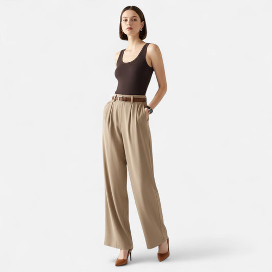 Maison Verdi | Women's Palazzo Pants High Waist
