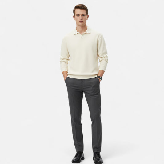 Maison Verdi | Men's Long Sleeve Polo Heritage Style