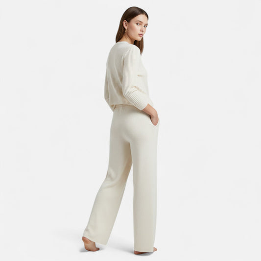 Maison Verdi| Women's Wide Premium Wool Pants