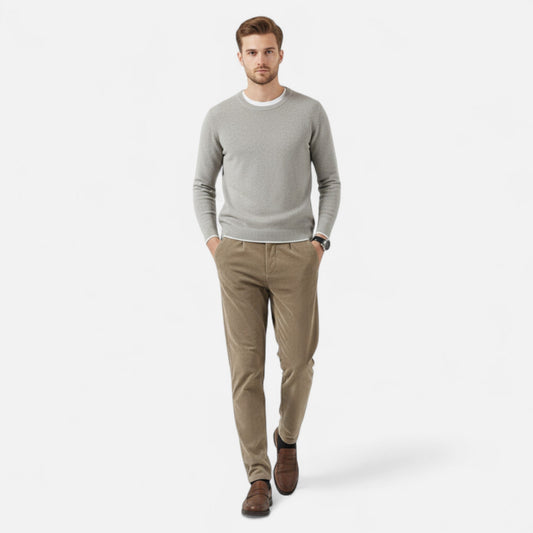 Maison Verdi  | Men's Corduroy Pants Classic Fit