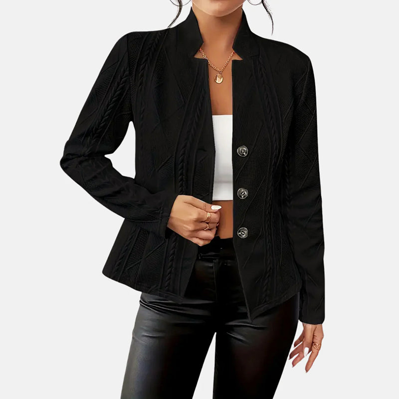 Malin Tassou Geometric Pattern Fitted Blazer