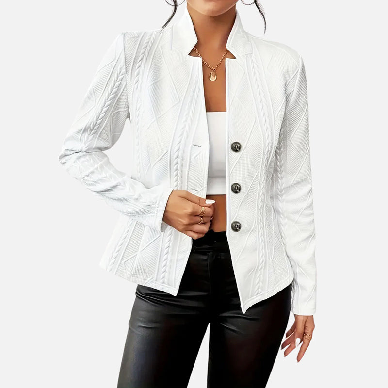 Malin Tassou Geometric Pattern Fitted Blazer