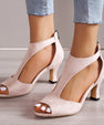 Malin Tassou Mid Heel Sandals with Ankle Strap