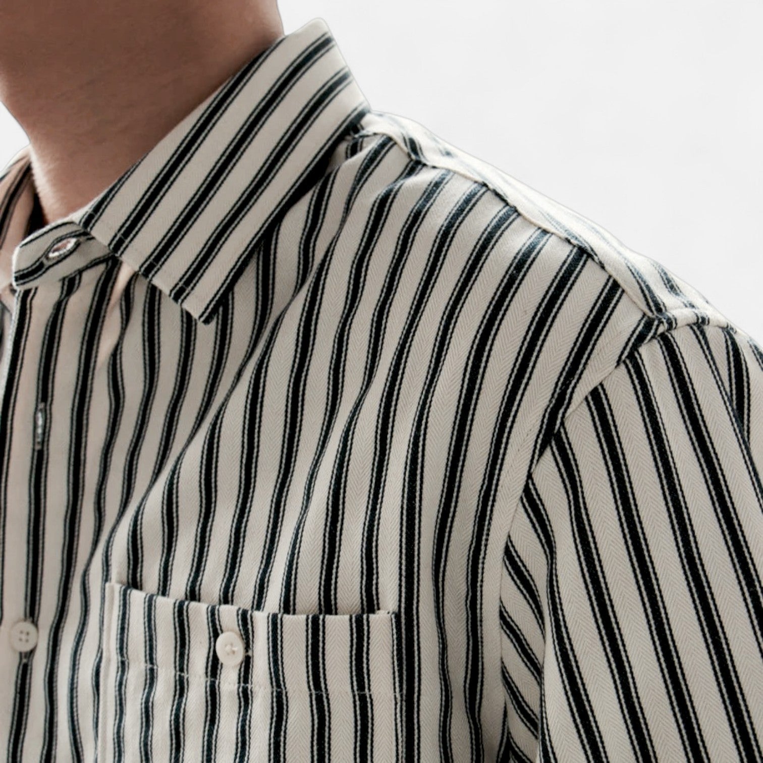 Maison Verdi | Men's Long Sleeve Striped Shirt