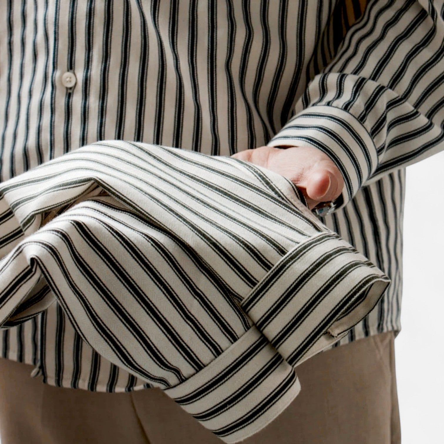 Maison Verdi | Men's Long Sleeve Striped Shirt