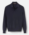 Maison Verdi | Men's Long Sleeve Polo – Classic Collar and Elegant Structured Knit