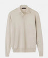 Maison Verdi | Men's Long Sleeve Polo – Classic Collar and Elegant Structured Knit