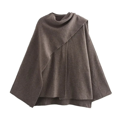 Asymmetrical Jacket with Short Scarf