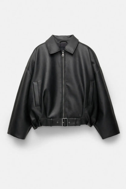 Faux leather jacket