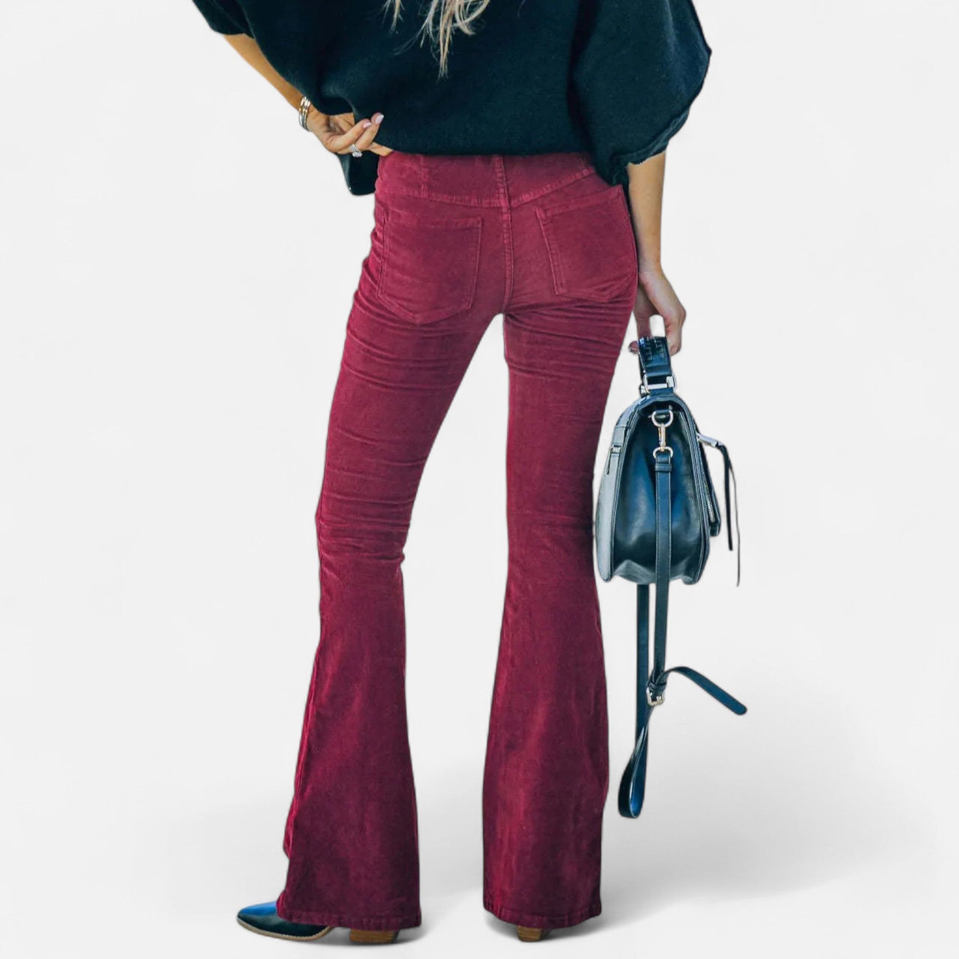 Maison Verdi | Women's High Waist Flared Pants