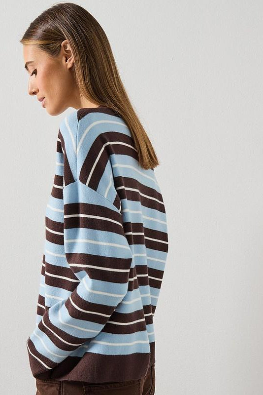 Cavellio Mocha Stripe sweater