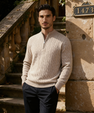 100% Cashmere Woven Half Zip