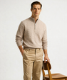 100% Cashmere Woven Half Zip