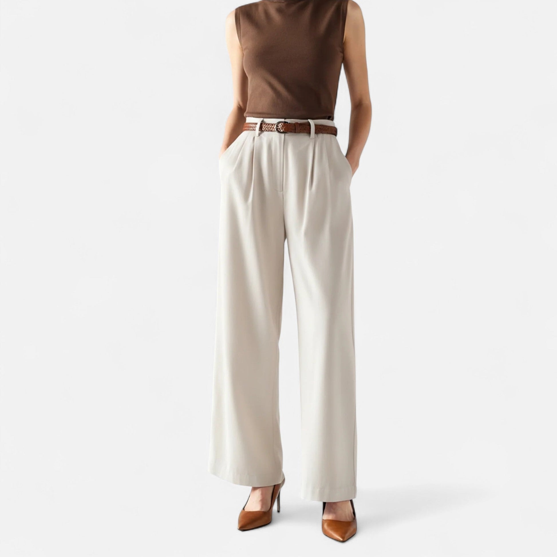 Maison Verdi | Women's Palazzo Pants High Waist