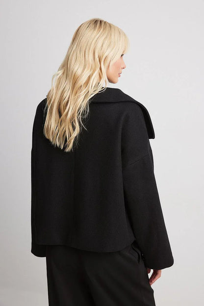 Blazer con collo alto e texture
