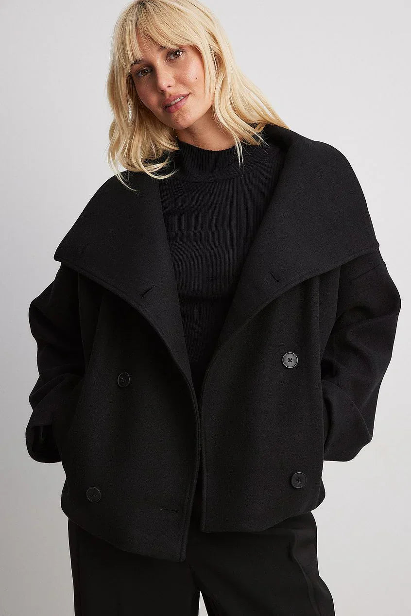 Blazer con collo alto e texture