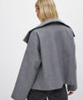 Blazer con collo alto e texture
