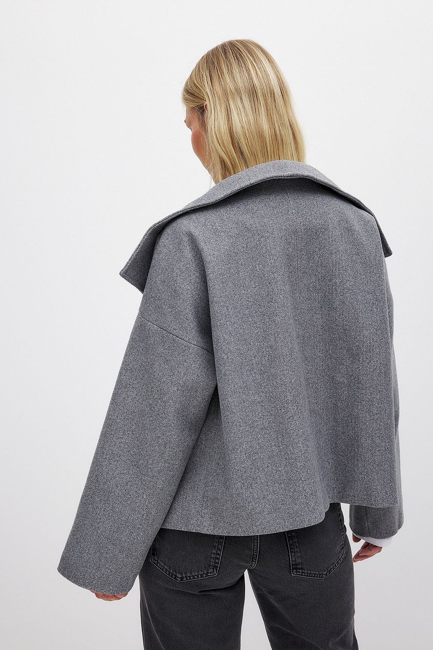 Blazer con collo alto e texture