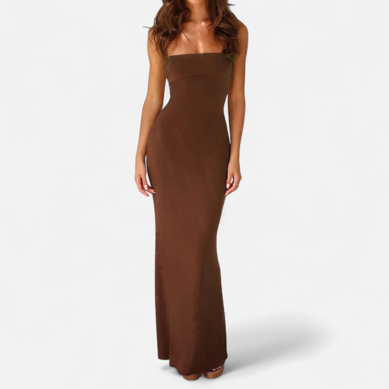 Long Backless Dress for Women – Elegant Draped, Modern Evening Seduction