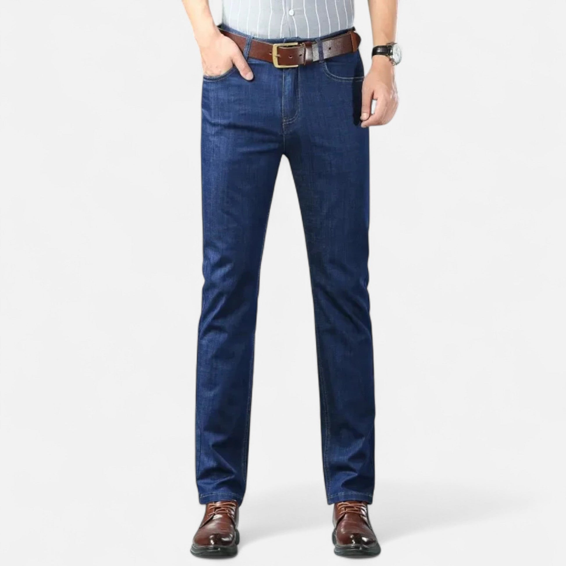 Maison Verdi| Straight Pants in Light Denim