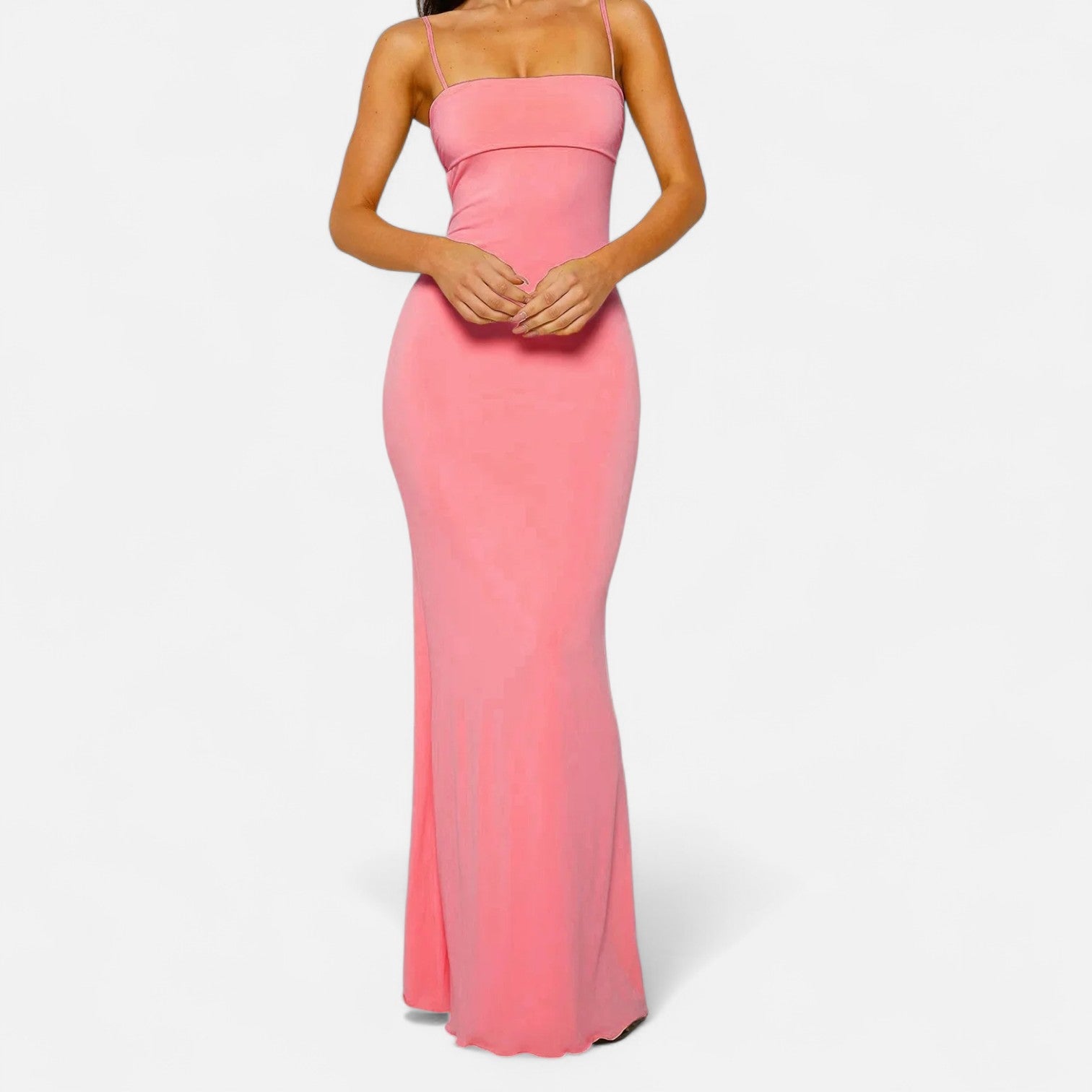 Long Backless Dress for Women – Elegant Draped, Modern Evening Seduction