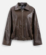 Belted Leather Jacket for Women