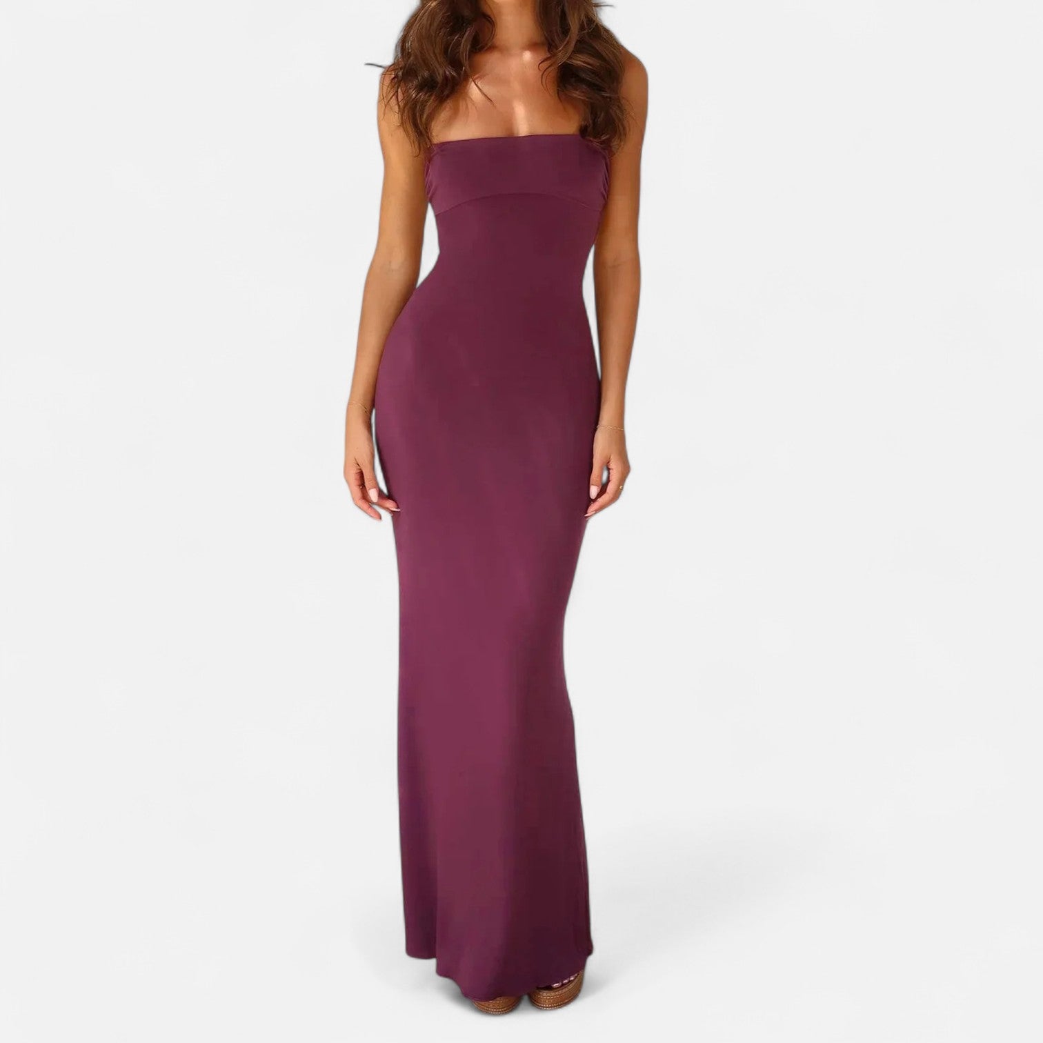 Long Backless Dress for Women – Elegant Draped, Modern Evening Seduction