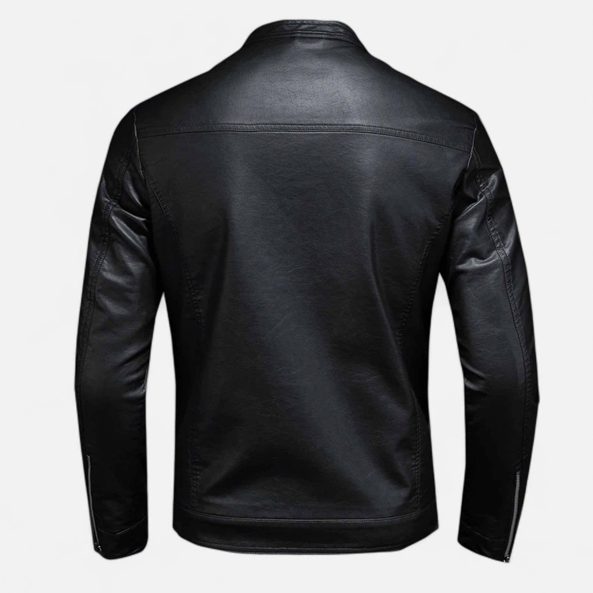 Maison Verdi | Men's Slim Fit Biker Leather Jacket