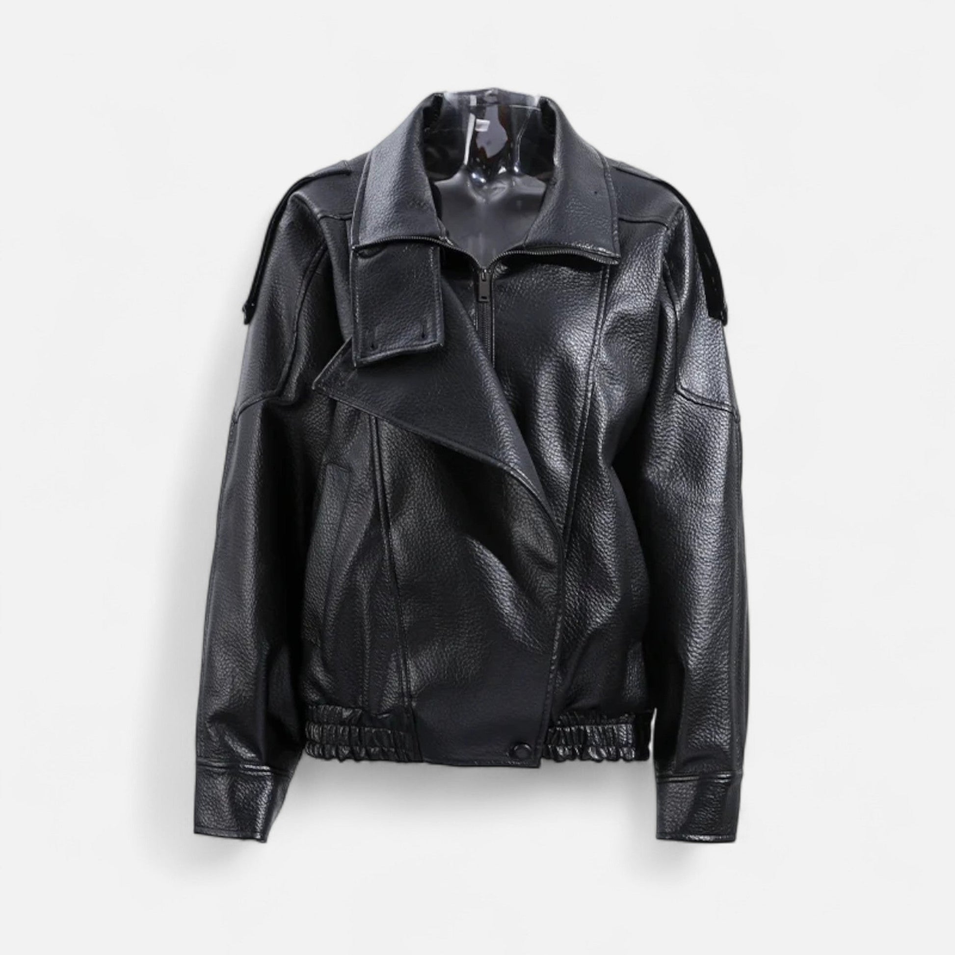 Belted Leather Jacket for Women
