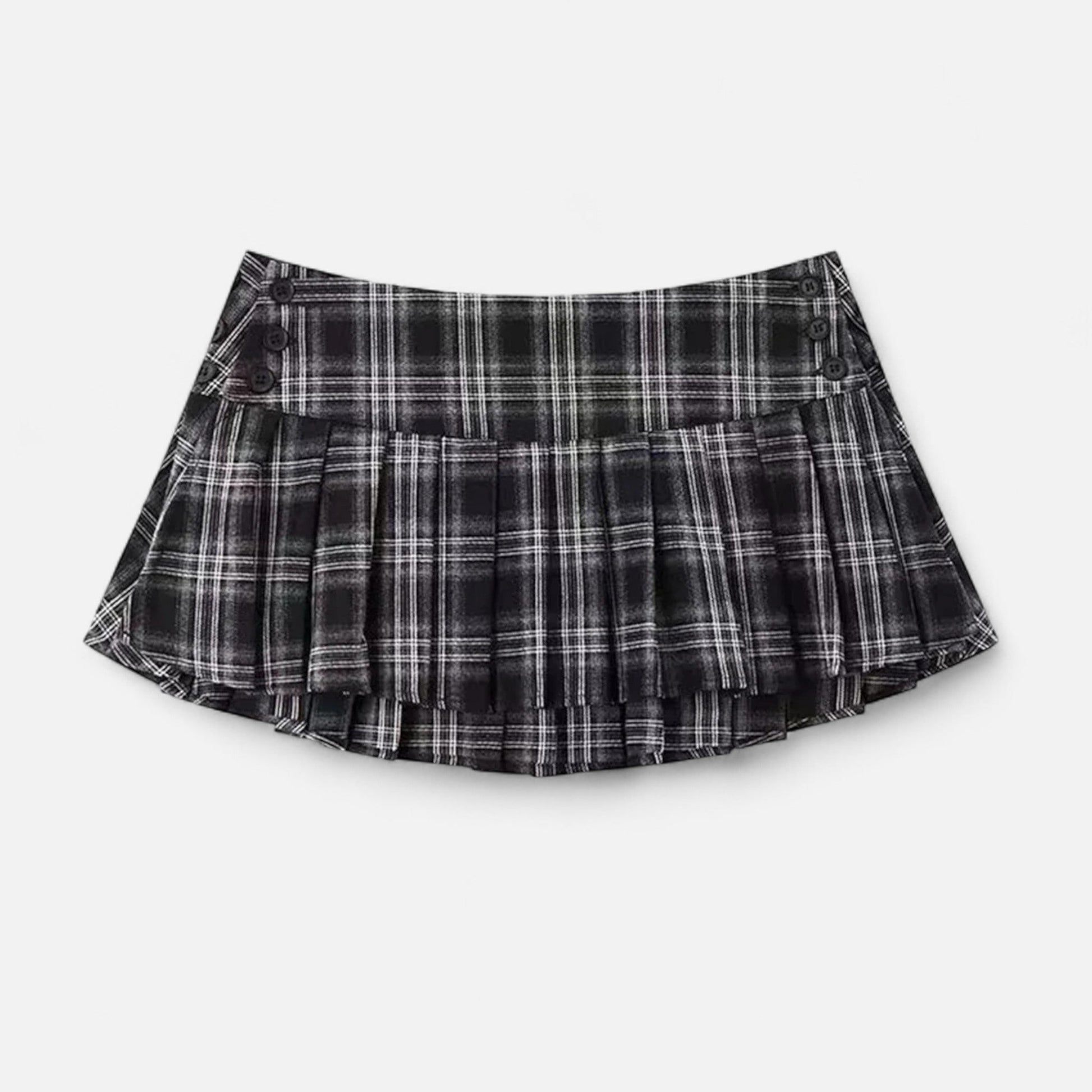 Maison Verdi | Women's Mini Pleated Plaid Skirt Vintage