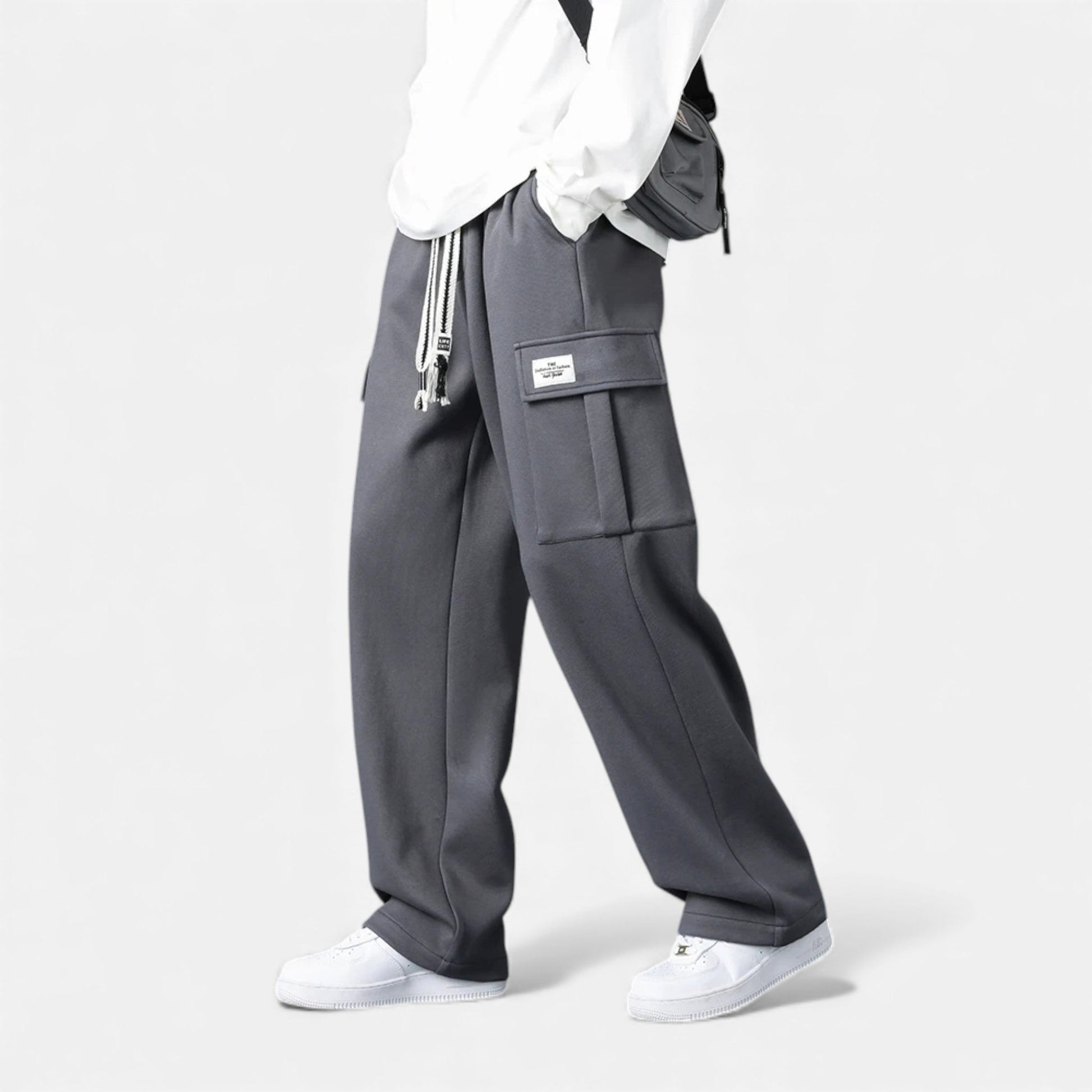 Maison Verdi | Men's Cargo Jogger Pants – Loose Fit Casual Streetwear