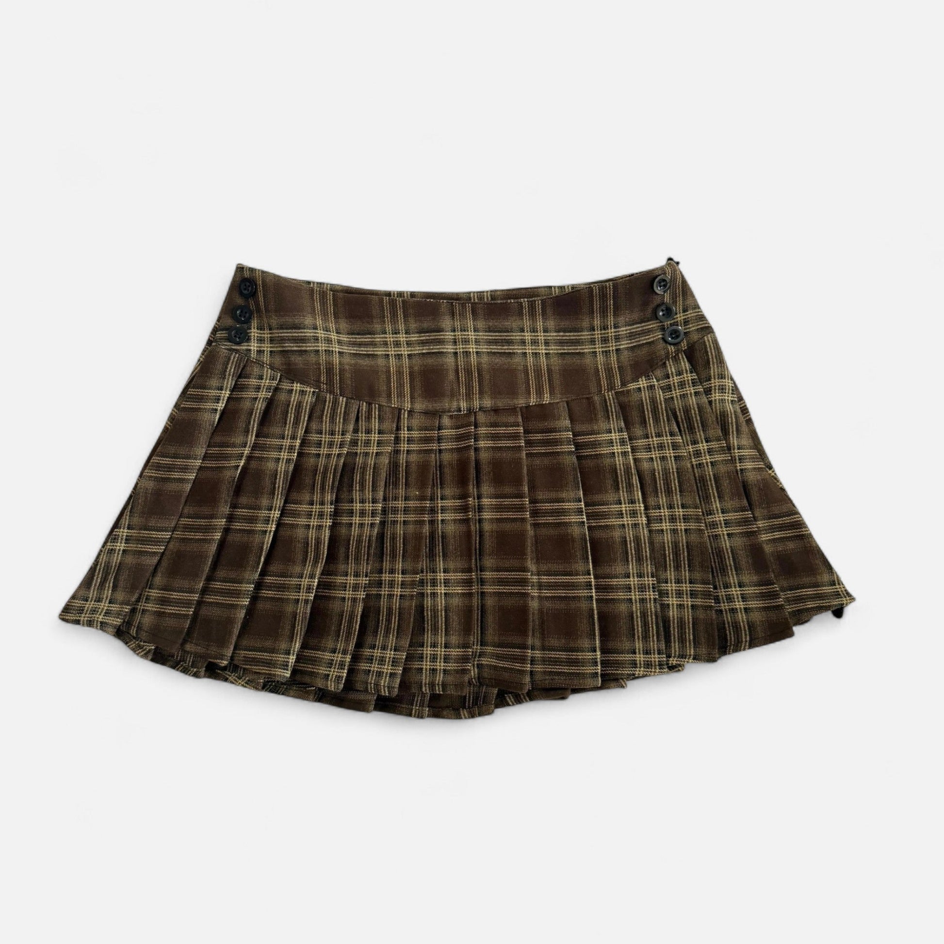 Maison Verdi | Women's Mini Pleated Plaid Skirt Vintage